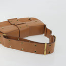 Christian Dior Street Chic Shoulder Bag Leather Brown Gold Auth 195980V-7