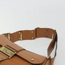 Christian Dior Street Chic Shoulder Bag Leather Brown Gold Auth 195980V-8