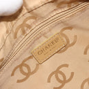 CHANEL Wild Stitch Shoulder Bag Leather Beige Gold CC Auth 195981A-18
