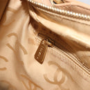 CHANEL Wild Stitch Shoulder Bag Leather Beige Gold CC Auth 195981A-21
