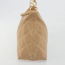 CHANEL Wild Stitch Shoulder Bag Leather Beige Gold CC Auth 195981A-3