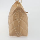 CHANEL Wild Stitch Shoulder Bag Leather Beige Gold CC Auth 195981A-4