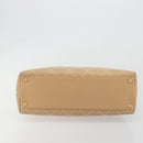 CHANEL Wild Stitch Shoulder Bag Leather Beige Gold CC Auth 195981A-5