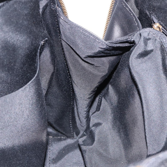 CHANEL Wild Stitch Hand Bag Leather Black CC Auth 195982V
