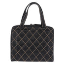 CHANEL Wild Stitch Hand Bag Leather Black CC Auth 195982V-3