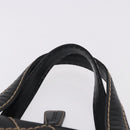 CHANEL Wild Stitch Hand Bag Leather Black CC Auth 195982V-8