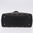 CHANEL Wild Stitch Hand Bag Leather Black CC Auth 195982V-9