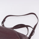 Miu Miu Hand Bag Leather 2way Bordeaux Silver Auth 195983A-10