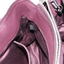 Miu Miu Hand Bag Leather 2way Bordeaux Silver Auth 195983A-22