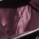 Miu Miu Hand Bag Leather 2way Bordeaux Silver Auth 195983A-24