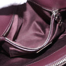 Miu Miu Hand Bag Leather 2way Bordeaux Silver Auth 195983A-26