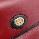 GUCCI Chain Shoulder Bag Leather Red Gold 576421 Auth 195984M-14