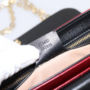 GUCCI Chain Shoulder Bag Leather Red Gold 576421 Auth 195984M-24