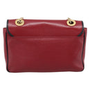 GUCCI Chain Shoulder Bag Leather Red Gold 576421 Auth 195984M-3
