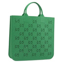 GUCCI GG Canvas Children's Tote Bag Rubber Green 679365 Auth 195985M-1