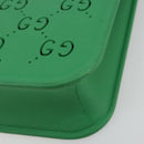 GUCCI GG Canvas Children's Tote Bag Rubber Green 679365 Auth 195985M-15