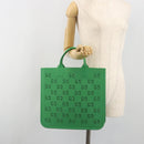 GUCCI GG Canvas Children's Tote Bag Rubber Green 679365 Auth 195985M-19