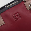 LOEWE Amazona 36 Hand Bag Leather Purple Silver Auth 195986A-18