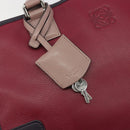 LOEWE Amazona 36 Hand Bag Leather Purple Silver Auth 195986A-10