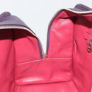 LOEWE Amazona 36 Hand Bag Leather Purple Silver Auth 195986A-22