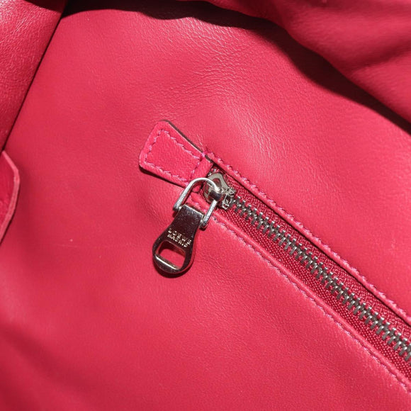 LOEWE Amazona 36 Hand Bag Leather Purple Silver Auth 195986A