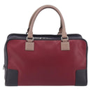 LOEWE Amazona 36 Hand Bag Leather Purple Silver Auth 195986A-2