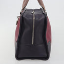 LOEWE Amazona 36 Hand Bag Leather Purple Silver Auth 195986A-3