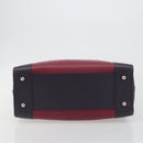 LOEWE Amazona 36 Hand Bag Leather Purple Silver Auth 195986A-5
