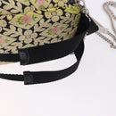 Miu Miu Shoulder Bag Satin Yellow Silver Auth 195988M-9