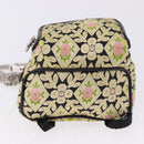Miu Miu Shoulder Bag Satin Yellow Silver Auth 195988M-6