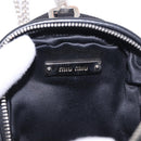 Miu Miu Shoulder Bag Satin Yellow Silver Auth 195988M-22
