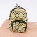 Miu Miu Shoulder Bag Satin Yellow Silver Auth 195988M-12