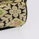 Miu Miu Shoulder Bag Satin Yellow Silver Auth 195988M-5