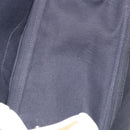 BALENCIAGA Navy Cabas Hand Bag Canvas Ivory Silver 339933 Auth 195989A-10