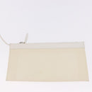 BALENCIAGA Navy Cabas Hand Bag Canvas Ivory Silver 339933 Auth 195989A-19