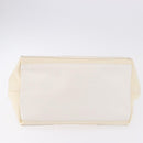 BALENCIAGA Navy Cabas Hand Bag Canvas Ivory Silver 339933 Auth 195989A-5