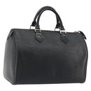 LOUIS VUITTON Epi Speedy 30 Hand Bag Noir Black M43002 LV Auth 195990A-1