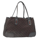 GUCCI GG Canvas Web Sherry Line Bag Nylon Outlet Brown Silver 293592 Auth 195991-1
