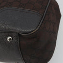 GUCCI GG Canvas Web Sherry Line Bag Nylon Outlet Brown Silver 293592 Auth 195991-15