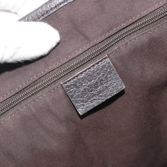 GUCCI GG Canvas Web Sherry Line Bag Nylon Outlet Brown Silver 293592 Auth 195991