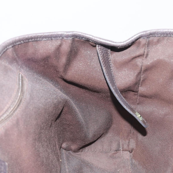 GUCCI GG Canvas Web Sherry Line Bag Nylon Outlet Brown Silver 293592 Auth 195991
