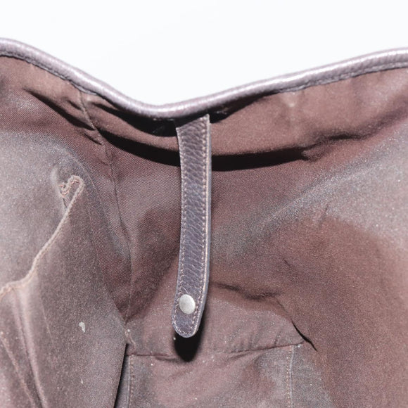 GUCCI GG Canvas Web Sherry Line Bag Nylon Outlet Brown Silver 293592 Auth 195991