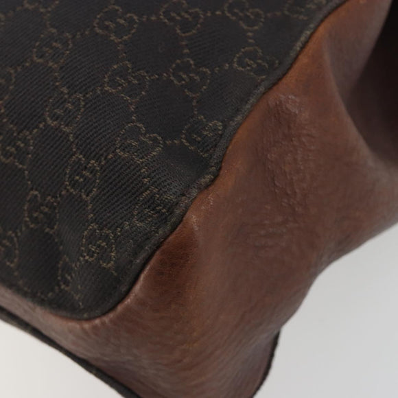 GUCCI GG Canvas Tote Bag Black 101346 Auth 195992