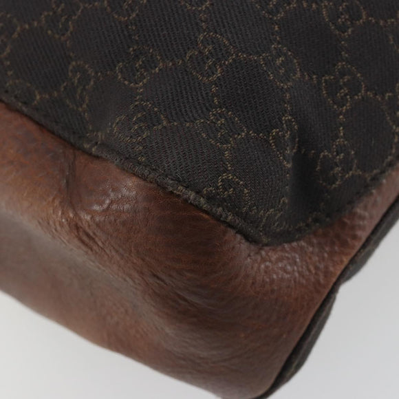 GUCCI GG Canvas Tote Bag Black 101346 Auth 195992