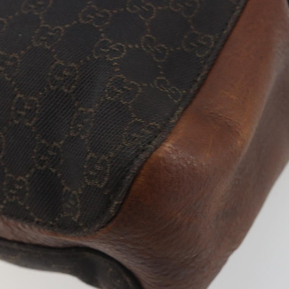 GUCCI GG Canvas Tote Bag Black 101346 Auth 195992