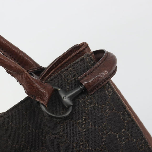 GUCCI GG Canvas Tote Bag Black 101346 Auth 195992