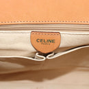 CELINE Macadam Canvas Hand Bag PVC Leather White Gold Auth 195994-14