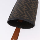 FENDI Zucca Canvas Drink Holder PVC Black Brown Auth 195995M-6