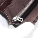 FENDI Zucca Canvas Long Wallet Black Brown Auth 195997V-22