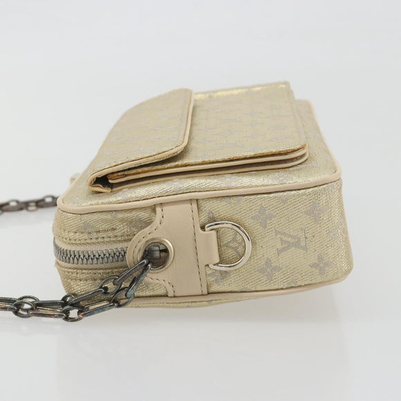 LOUIS VUITTON Monogram Shine McKenna Shoulder Bag Gold M92363 LV Auth 195998V